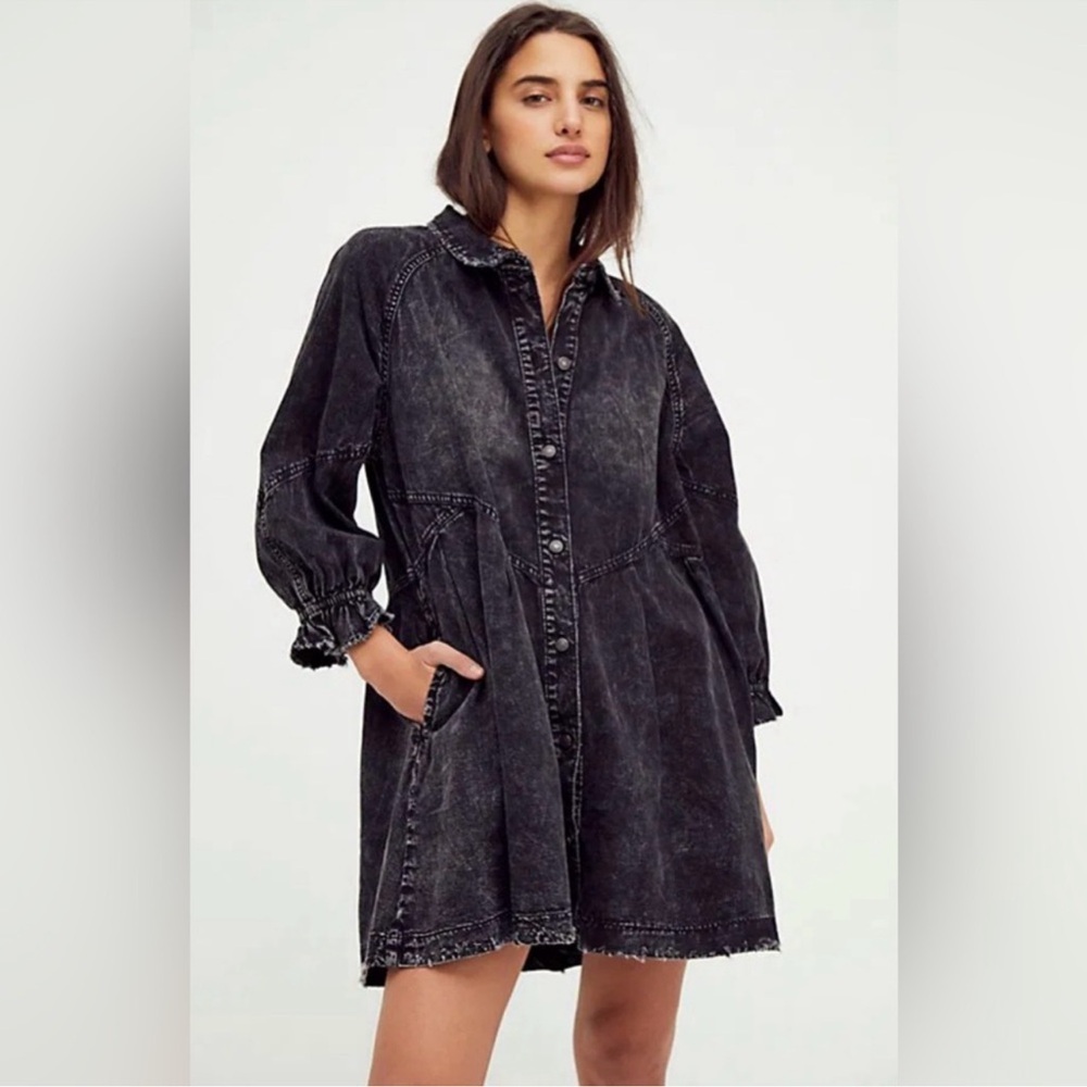 We the free Hannah denim mini dress
